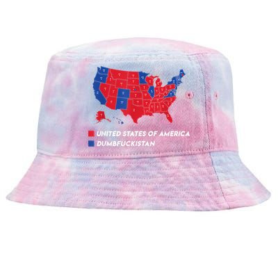 Election Map 2024 United States Of America Dumbfuckistan Tie-Dyed Bucket Hat