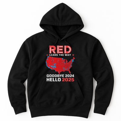 Election Map 2024 Usa Goodbye 2024 Hello 2025 New Year 2025 Hoodie