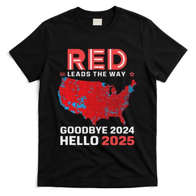 Election Map 2024 Usa Goodbye 2024 Hello 2025 New Year 2025 T-Shirt