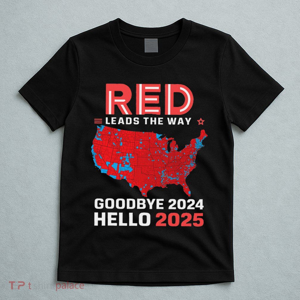 Election Map 2024 Usa Goodbye 2024 Hello 2025 New Year 2025 T-Shirt