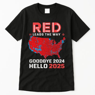 Election Map 2024 Usa Goodbye 2024 Hello 2025 New Year 2025 Tall T-Shirt