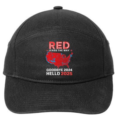 Election Map 2024 Usa Goodbye 2024 Hello 2025 New Year 2025 7-Panel Snapback Hat