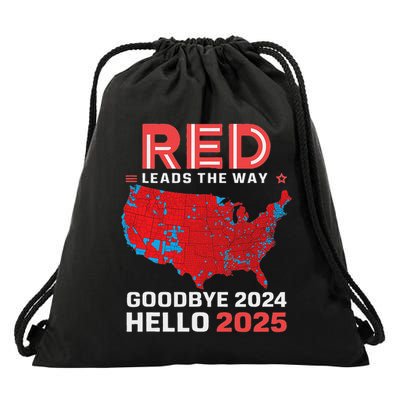Election Map 2024 Usa Goodbye 2024 Hello 2025 New Year 2025 Drawstring Bag