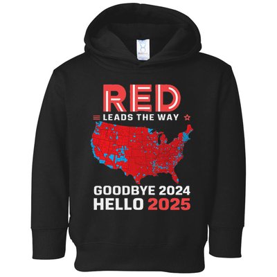 Election Map 2024 Usa Goodbye 2024 Hello 2025 New Year 2025 Toddler Hoodie