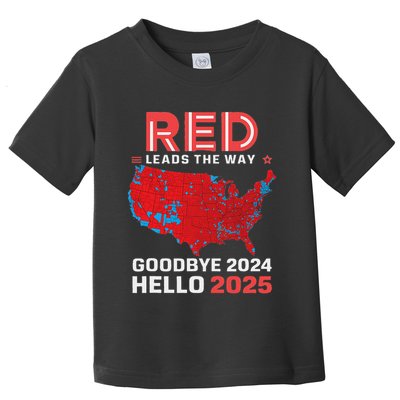Election Map 2024 Usa Goodbye 2024 Hello 2025 New Year 2025 Toddler T-Shirt