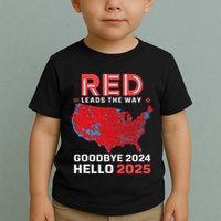 Election Map 2024 Usa Goodbye 2024 Hello 2025 New Year 2025 Toddler T-Shirt