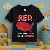 Election Map 2024 Usa Goodbye 2024 Hello 2025 New Year 2025 Toddler T-Shirt