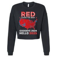 Election Map 2024 Usa Goodbye 2024 Hello 2025 New Year 2025 Cropped Pullover Crew