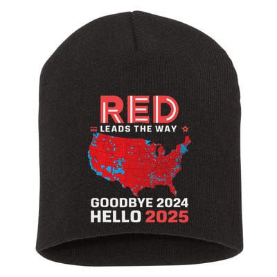 Election Map 2024 Usa Goodbye 2024 Hello 2025 New Year 2025 Short Acrylic Beanie
