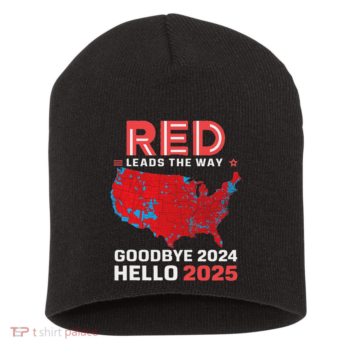 Election Map 2024 Usa Goodbye 2024 Hello 2025 New Year 2025 Short Acrylic Beanie