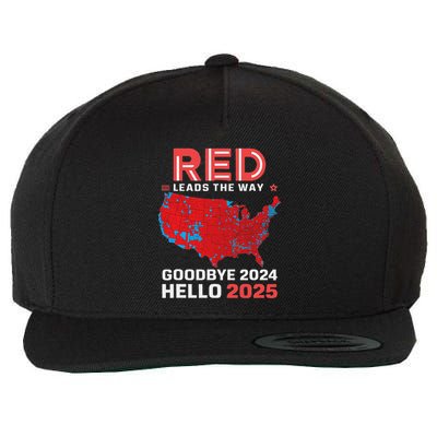 Election Map 2024 Usa Goodbye 2024 Hello 2025 New Year 2025 Wool Snapback Cap