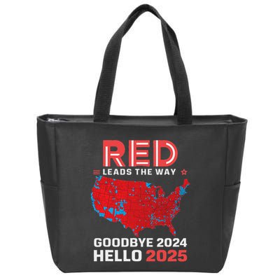 Election Map 2024 Usa Goodbye 2024 Hello 2025 New Year 2025 Zip Tote Bag
