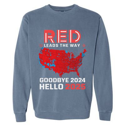 Election Map 2024 Usa Goodbye 2024 Hello 2025 New Year 2025 Garment-Dyed Sweatshirt