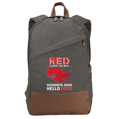 Election Map 2024 Usa Goodbye 2024 Hello 2025 New Year 2025 Cotton Canvas Backpack