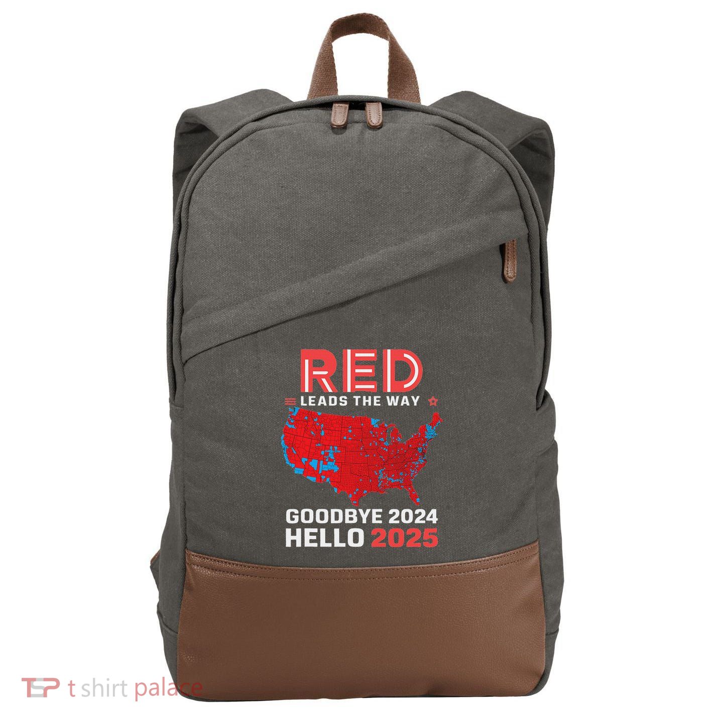 Election Map 2024 Usa Goodbye 2024 Hello 2025 New Year 2025 Cotton Canvas Backpack