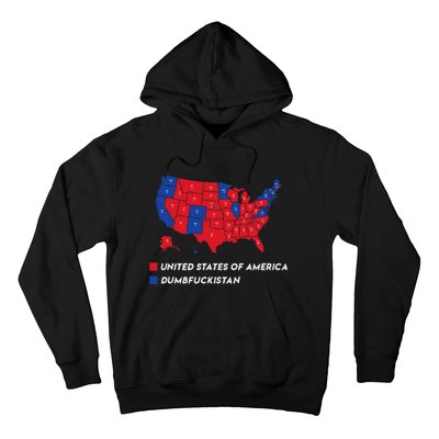 Election Map 2024 United States Of America Dumbfuckistan Hoodie