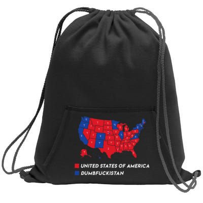 Election Map 2024 United States Of America Dumbfuckistan Sweatshirt Cinch Pack Bag