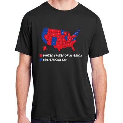 Election Map 2024 United States Of America Dumbfuckistan Adult ChromaSoft Performance T-Shirt