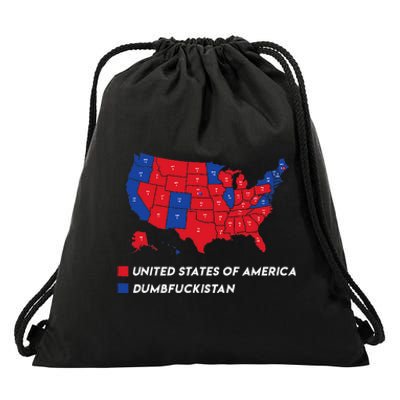 Election Map 2024 United States Of America Dumbfuckistan Drawstring Bag