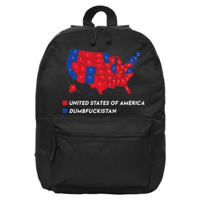 Election Map 2024 United States Of America Dumbfuckistan 16 in Basic Backpack