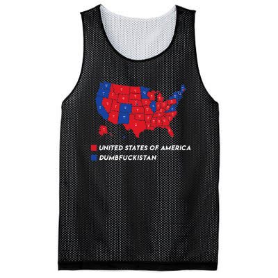 Election Map 2024 United States Of America Dumbfuckistan Mesh Reversible Basketball Jersey Tank