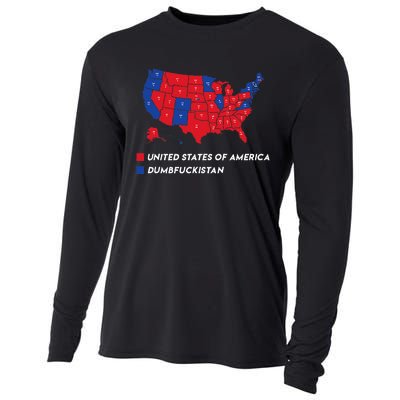 Election Map 2024 United States Of America Dumbfuckistan Cooling Performance Long Sleeve Crew