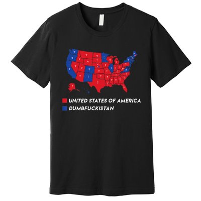 Election Map 2024 United States Of America Dumbfuckistan Premium T-Shirt