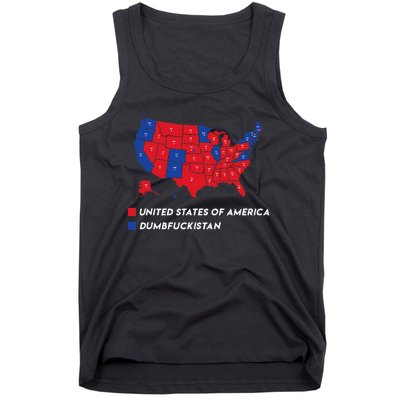 Election Map 2024 United States Of America Dumbfuckistan Tank Top