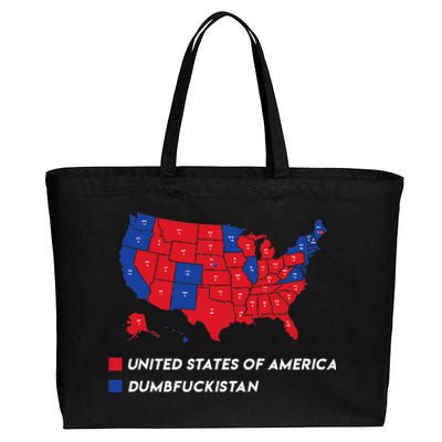 Election Map 2024 United States Of America Dumbfuckistan Cotton Canvas Jumbo Tote