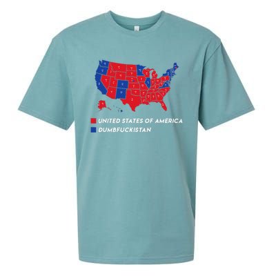 Election Map 2024 United States Of America Dumbfuckistan Sueded Cloud Jersey T-Shirt