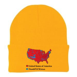 Electoral Map 2024 Donald Trump United States Of America Dumbfuckistan Knit Cap Winter Beanie