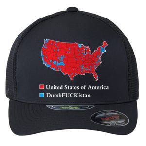 Electoral Map 2024 Donald Trump United States Of America Dumbfuckistan Flexfit Unipanel Trucker Cap