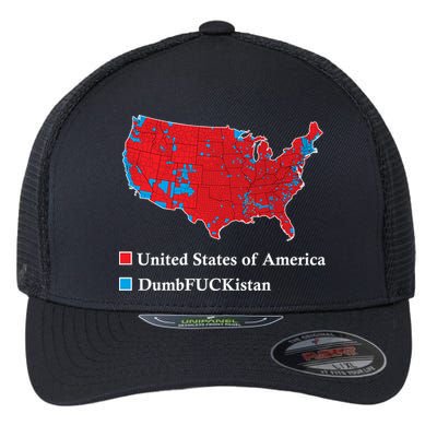 Electoral Map 2024 Donald Trump United States Of America Dumbfuckistan Flexfit Unipanel Trucker Cap