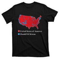 Electoral Map 2024 Donald Trump United States Of America Dumbfuckistan T-Shirt