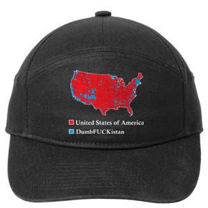 Electoral Map 2024 Donald Trump United States Of America Dumbfuckistan 7-Panel Snapback Hat