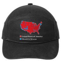 Electoral Map 2024 Donald Trump United States Of America Dumbfuckistan 7-Panel Snapback Hat