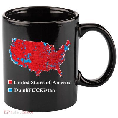 Electoral Map 2024 Donald Trump United States Of America Dumbfuckistan 11oz C Handle Ceramic Mug