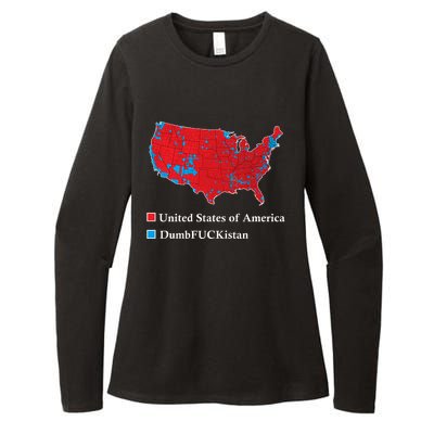 Electoral Map 2024 Donald Trump United States Of America Dumbfuckistan Womens CVC Long Sleeve Shirt