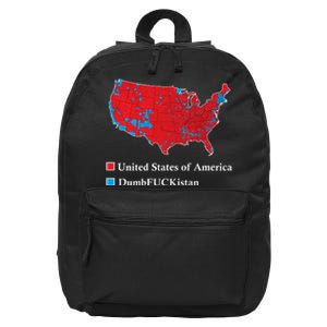 Electoral Map 2024 Donald Trump United States Of America Dumbfuckistan 16 in Basic Backpack