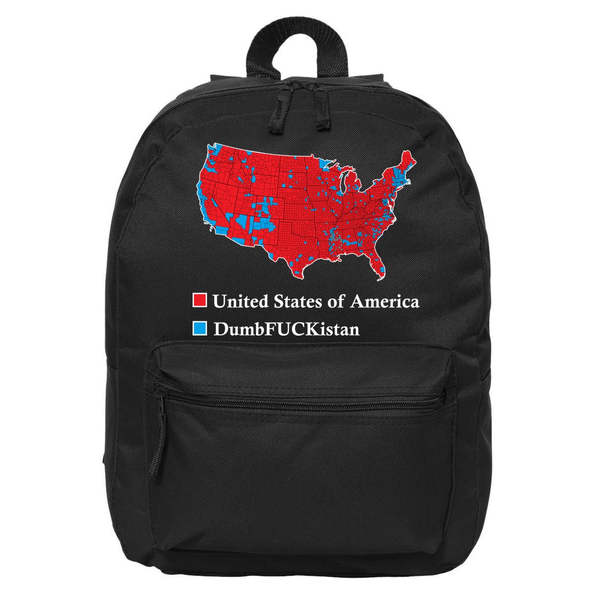 Electoral Map 2024 Donald Trump United States Of America Dumbfuckistan 16 in Basic Backpack