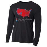 Electoral Map 2024 Donald Trump United States Of America Dumbfuckistan Cooling Performance Long Sleeve Crew