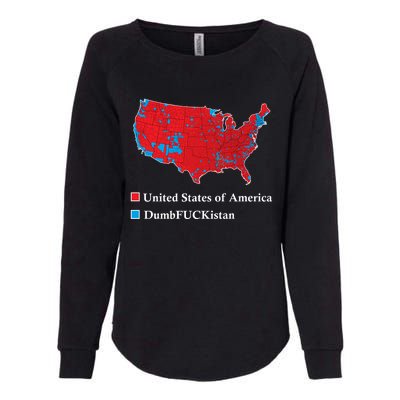 Electoral Map 2024 Donald Trump United States Of America Dumbfuckistan Womens California Wash Sweatshirt