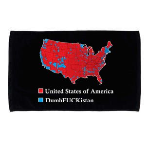 Electoral Map 2024 Donald Trump United States Of America Dumbfuckistan Microfiber Hand Towel