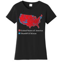 Electoral Map 2024 Donald Trump United States Of America Dumbfuckistan Women's T-Shirt