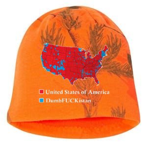 Electoral Map 2024 Donald Trump United States Of America Dumbfuckistan Kati - Camo Knit Beanie