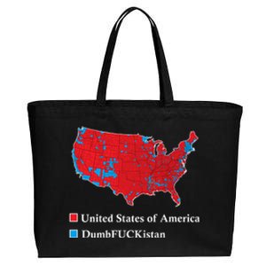 Electoral Map 2024 Donald Trump United States Of America Dumbfuckistan Cotton Canvas Jumbo Tote