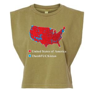 Electoral Map 2024 Donald Trump United States Of America Dumbfuckistan Garment-Dyed Women's Muscle Tee