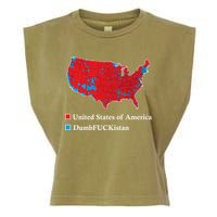 Electoral Map 2024 Donald Trump United States Of America Dumbfuckistan Garment-Dyed Women's Muscle Tee