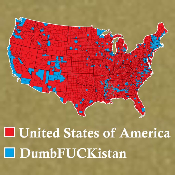 Electoral Map 2024 Donald Trump United States Of America Dumbfuckistan Garment-Dyed Women's Muscle Tee