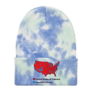 Electoral Map 2024 Donald Trump United States Of America Dumbfuckistan Tie Dye 12in Knit Beanie